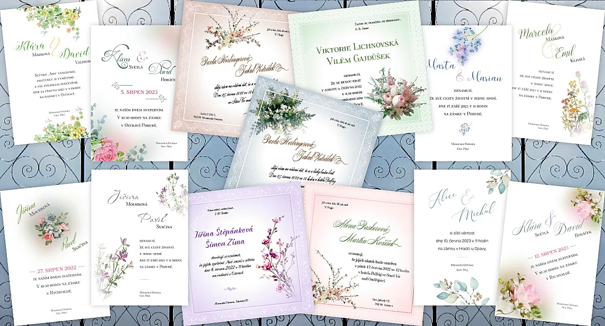 Typografie Ostrava, Svatební oznámení - obrázek 1